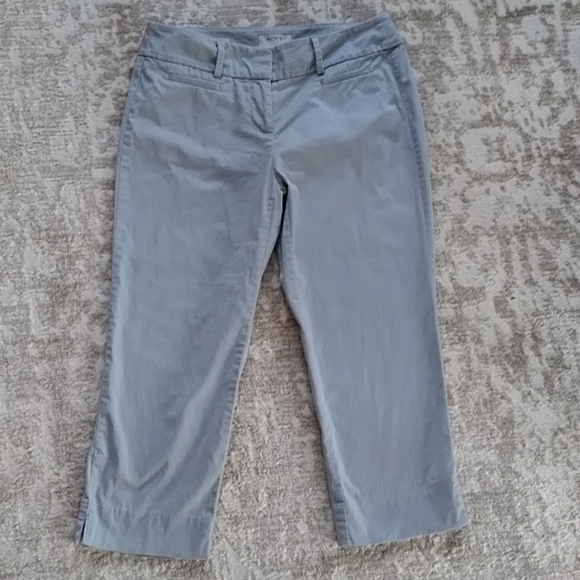 Ann Taylor Outlet Original Crop Pants 4 Petite Grey - Picture 2 of 11
